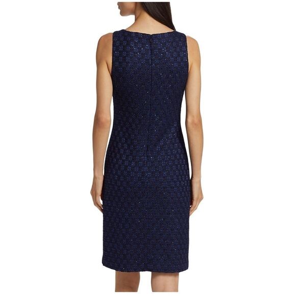 St. John Check Knit Sequin Dress size 4 - Picture 4 of 13